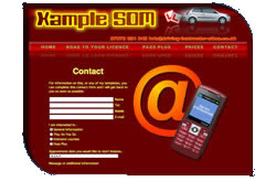 Website design for driving instructors