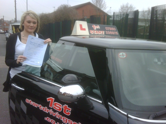 Congratulations on passing your driving test Kerry well done