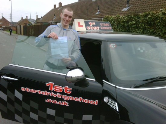 Well done congratulations on passing your driving test