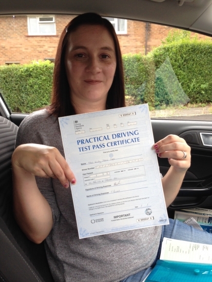 Passed on 14th August 2014 at Colwick Driving Test Centre with the help of her driving instructor Cat Sambell