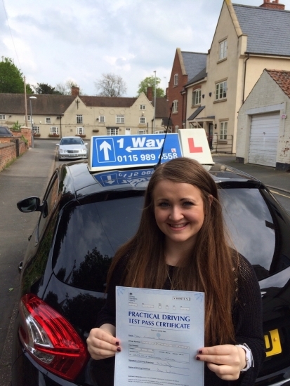 Passed on 28th April 2014 at Clifton Driving Test Centre with the help of her driving instructor Andrew Wakefield
