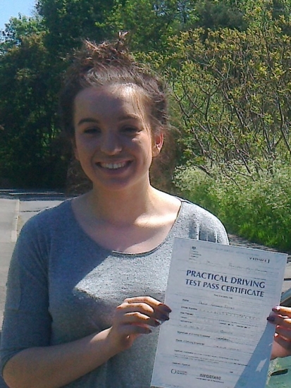 Passed on 17th May 2014 at Colwick Driving Test Centre with the help of her driving instructor Alex Sleigh