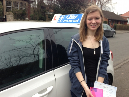Passed on 21st February 2013 at Colwick Driving Test Centre with the help of her Driving Instructor Joanne Haines