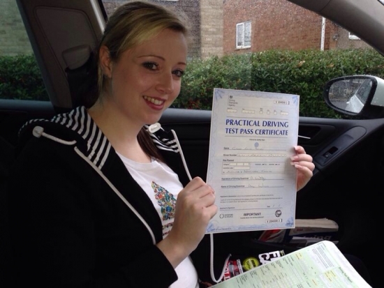 Passed on 1st November 2013 at Colwick Driving Test Centre with the help of her Driving Instructor Joanne Haines