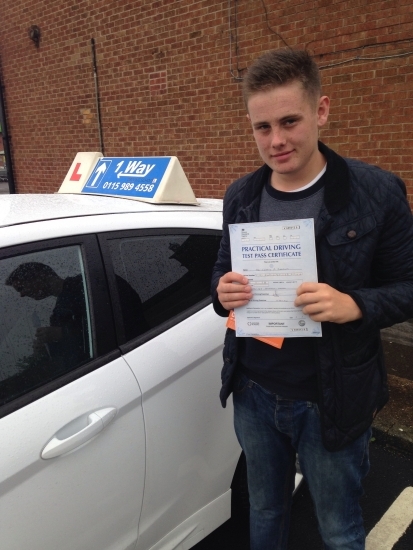 Passed on 8th May 2014 at Colwick Driving Test Centre with the help of his driving instructor Martin Powell