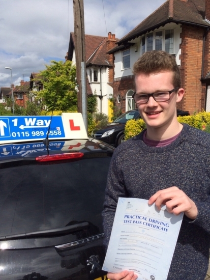 Passed on 7th May 2014 at Clifton Driving Test Centre with the help of his driving instructor Andrew Wakefield