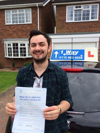 Passed on 16th June 2014 at Clifton Driving Test Centre with the help of his driving instructor Andrew Wakefield