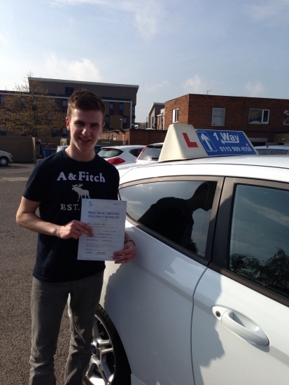 Passed on 23rd April 2014 at Clifton Driving Test Centre with the help of his Driving Instructor Martin Powell