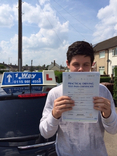 Passed on 19th May 2014 at Clifton Driving Test Centre with the help of his driving instructor Andrew Wakefield