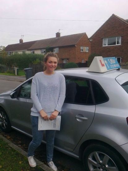 Passed on 15th November 2013 at Colwick Driving Test Centre with the help of her Driving Instructor Alex Sleigh
