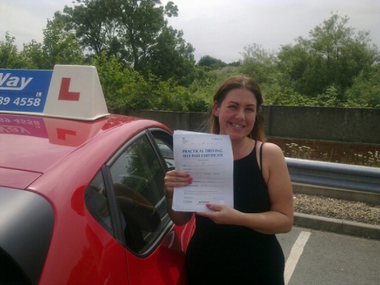 Passed on 11th July 2014 at Colwick Driving Test Centre with the help of her driving instructor Mike Kalwa