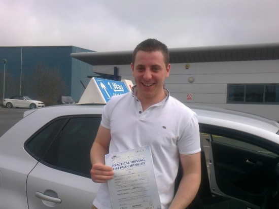 Passed on 12th April 2013 at Colwick Driving Test Centre with the help of his Driving Instructor Alex Sleigh