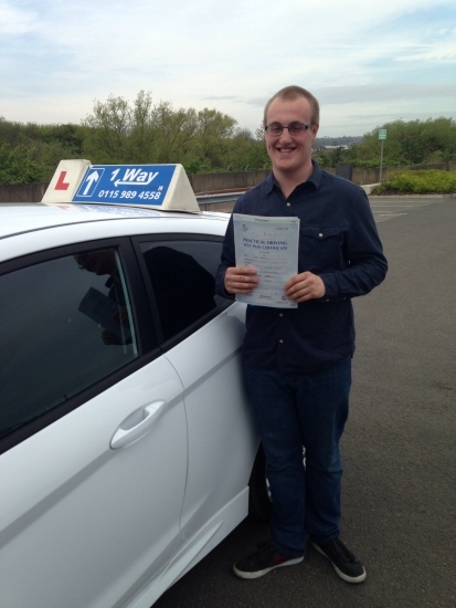 Passed on 17th April 2014 at Colwick Driving Test Centre with the help of his Driving Instructor Martin Powell