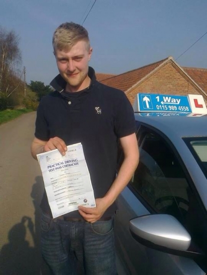 Passed on 29th March 2014 at Colwick Driving Test Centre with the help of his Driving Instructor Alex Sleigh