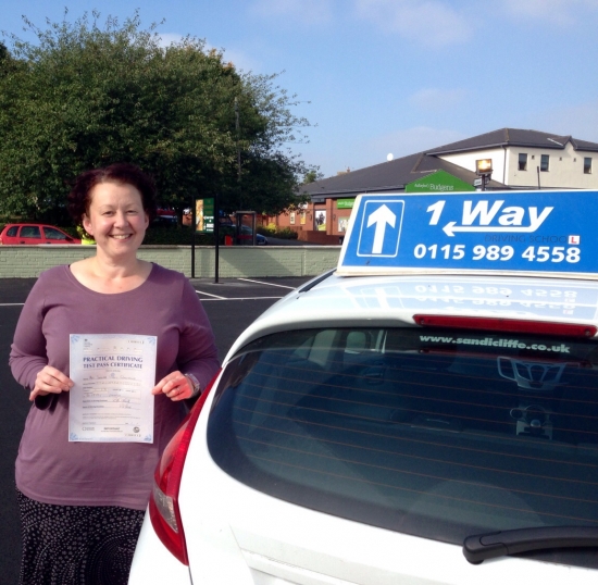 Passed on 24th September 2013 at Colwick Driving Test Centre with the help of her Driving Instructor Cat Sambell