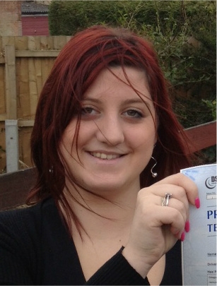 Passed on 27th April 2013 at Colwick Driving Test Centre with the help of her Driving Instructor Andrew Wakefield