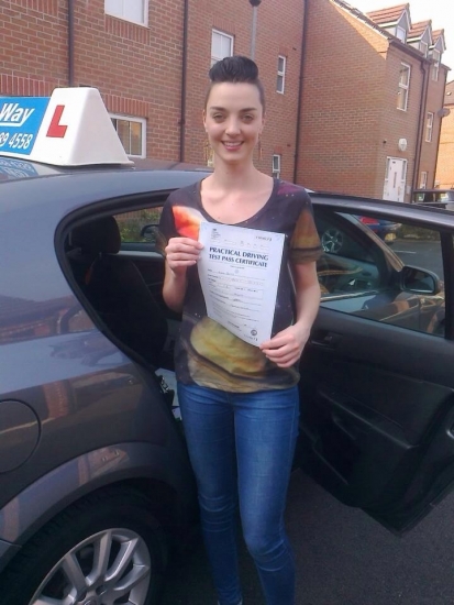 Passed on 29th March 2014 at Colwick Driving Test Centre with the help of her Driving Instructor Alex Sleigh 