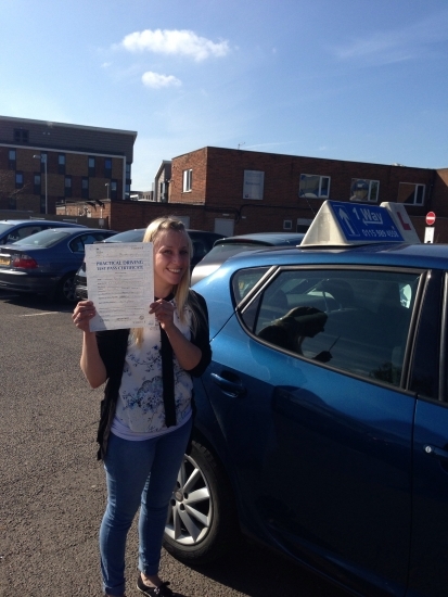 Passed on 16th April 2014 at Clifton Driving Test Centre with the help of her Driving Instructor Paul Heard