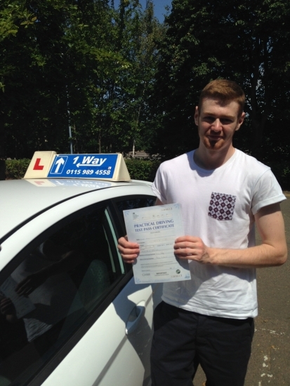 Passed on 23rd July 2014 at Clifton Driving Test Centre with the help of his driving instructor Martin Powell