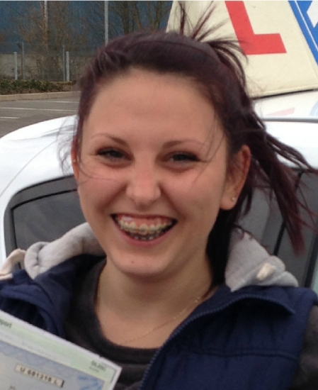 Passed on 4th April 2013 at Colwick Driving Test Centre with the help of her Driving Instructor Martin Powell