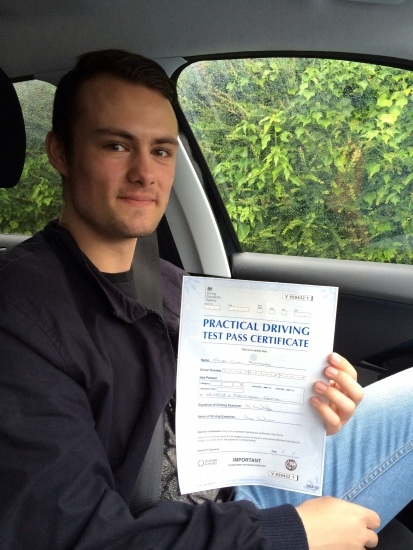 Passed on 28th May 2014 at Clifton Driving Test Centre with the help of his driving instructor Andrew Wakefield