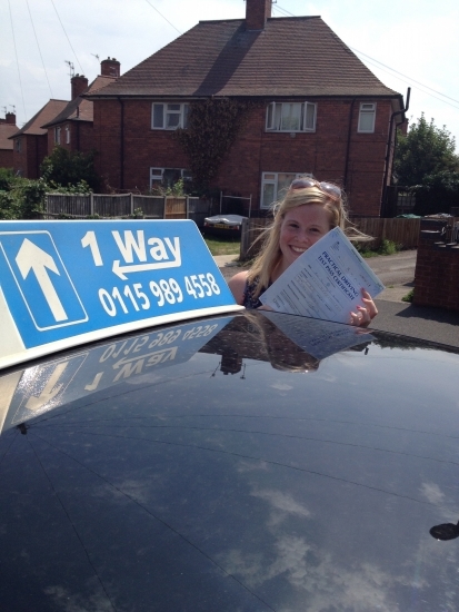 Passed on 18th July 2014 at Beeston Driving Test Centre with the help of her driving instructor Paul Fleming