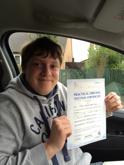 Passed on 29th January 2014 at Clifton Driving Test Centre with the help of his Driving Instructor Andrew Wakefield