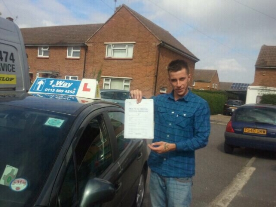 Passed on 3rd September 2014 at Colwick Driving Test Crntre with the help of his driving instructor Tony Singh