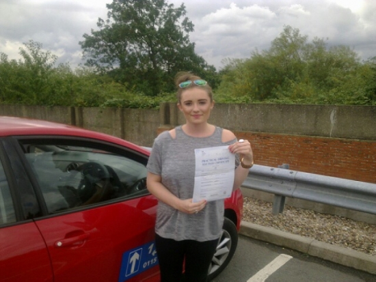 Passed on 22nd August 2014 at Colwick Driving Test Centre with the help of her driving instructor Mike Kalwa