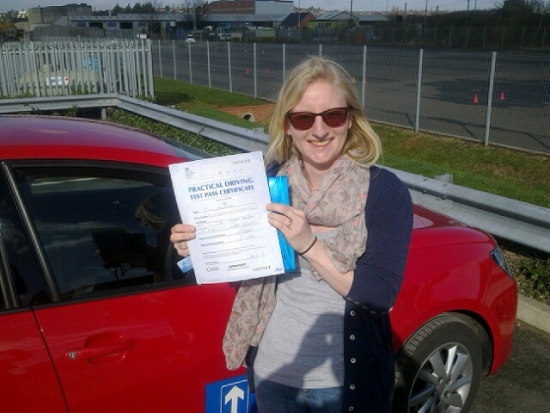 Passed on 21st March 2014 at Colwick Driving Test Centre with the help of her Driving Instructor Mike Kalwa