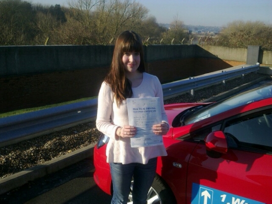 Passed on 20th January 2014 at Colwick Driving Test Centre with the help of her Driving Instructor Mike Kalwa