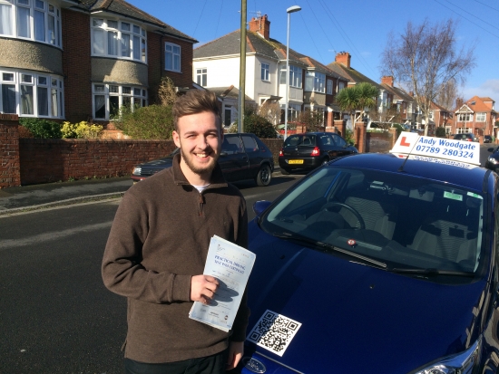 Congratulations James - 2 minor driving faults