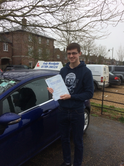 Congratulations Tom Only 4 minor driving faults