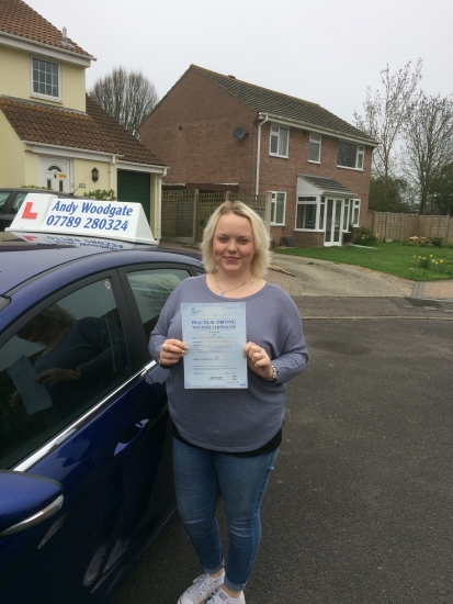 Great drive Vicky and only 4 minor driving faults <br />
<br />
Safe driving