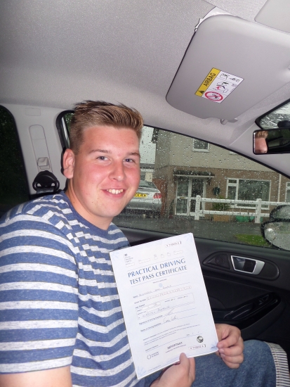 Well done to Alex Ronald for a well earned pass this morning 20th May 2014
