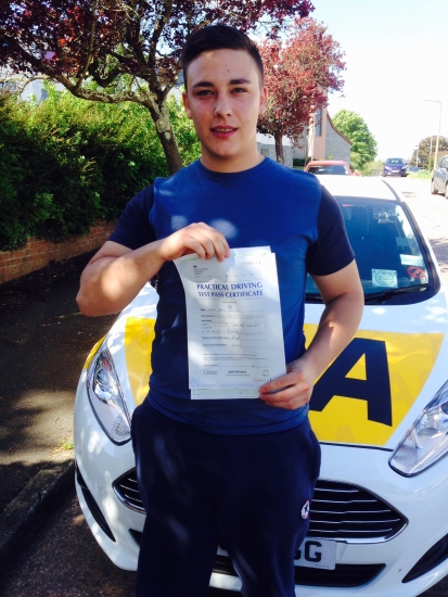 09062015 Congratulations Gavin on a well deserved pass