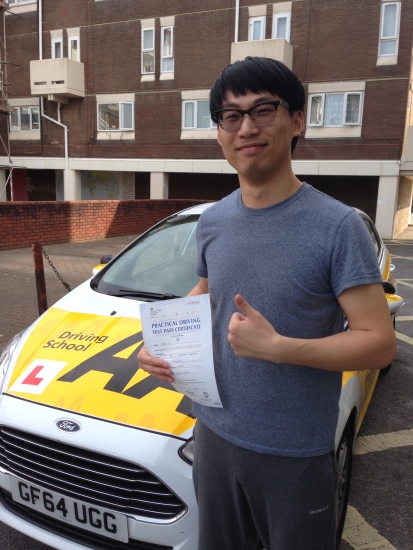 17042015 well done to Chao who passed his test first time with only 6 minor driving faults