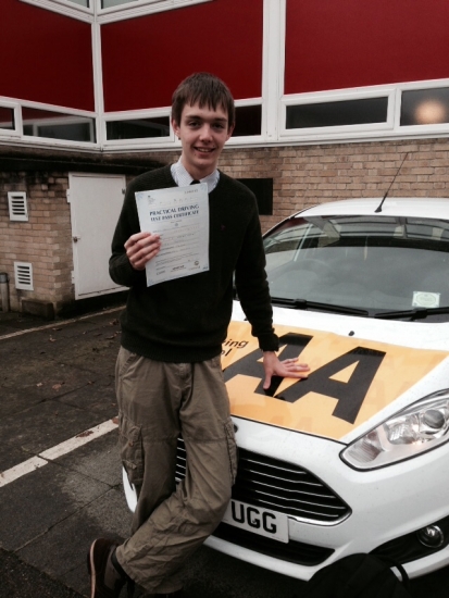 7115 Well done James on passing your driving test stay safe and drive well