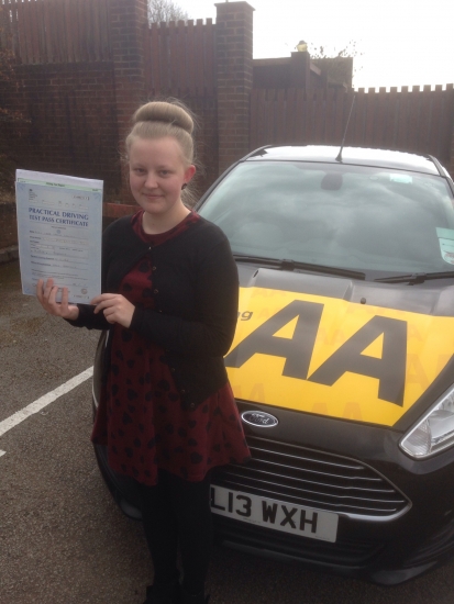 Congratulations Leah on a fantastic 1st time pass with only 2 minors