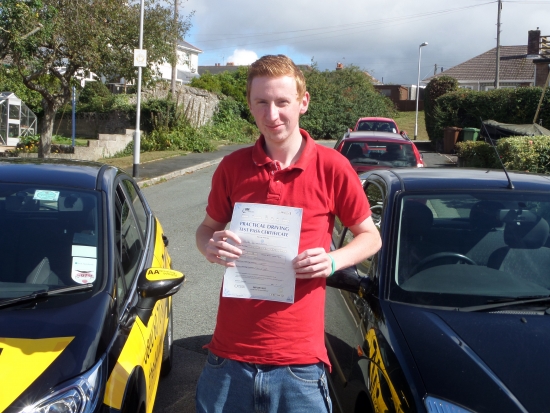 Well done Stuey on an excellent 1st time pass with only 3 minor faults