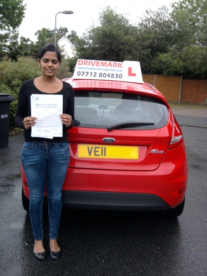 Well done Zeba on passing your driving test today You struggled at times but your detemination has payed off and you got there in the end Drive Safe
