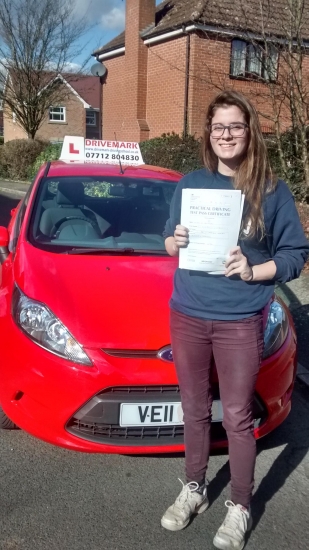 Congratulations Bobbie Passed your driving test today with only 4 minor faults Well done all the best for the future at Uni Drive Safe