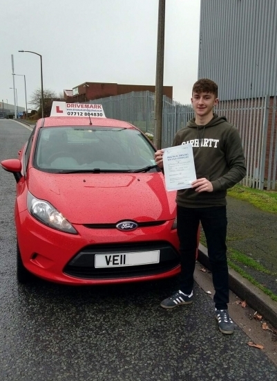 Well done Brad Passed your driving test first time today with only 1 minor fault Great result Drive Safe mate