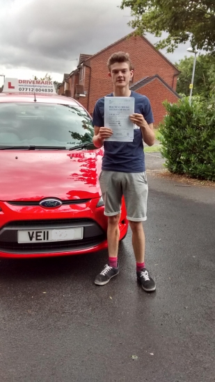 Well done Connor Passed your driving test with probably one of the strictest driving examiners in Worcester Good luck with your new job and Drive Safe