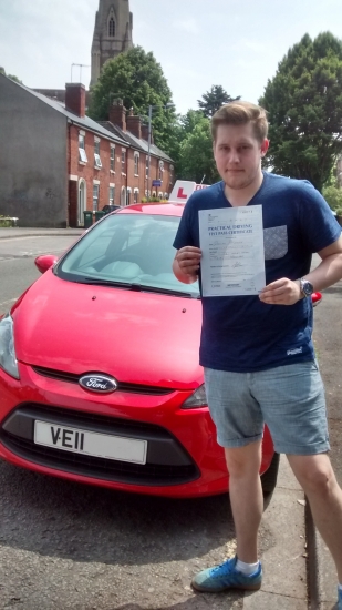 Well done Dec passed your driving test today with only 3 minor faults Great result Drive safe