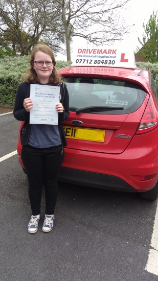 Well done Immy passed your driving test first time today Told you all the hard work would pay off Be careful when you get out on the road solo Drive Safe