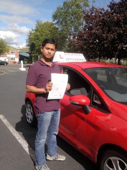 Well done for passing your driving test with probably one of Worcesters strictest examiners Great result and drive safe