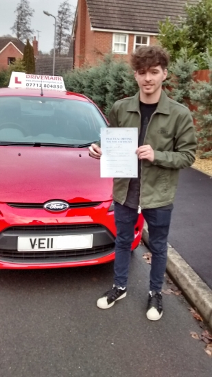 Well done Max Passed your driving test first attempt today Be careful out there Drive Safe