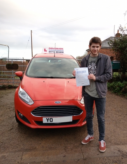 Well done Connor passed your driving test first time today. A well deserved pass and just in time for Christmas. You´ve been a great pupil to teach. Take care mate.. Drive Safe!