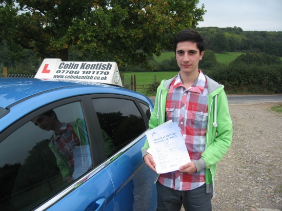26 September 2011 - Nick passed 1st time with just 5 minor driving faults Well done Nick that was an excellent result